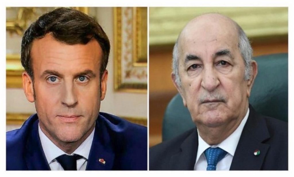 Le président Abdelmadjid Tebboune reçoit un appel téléphonique de son homologue français Emmanuel Macron
